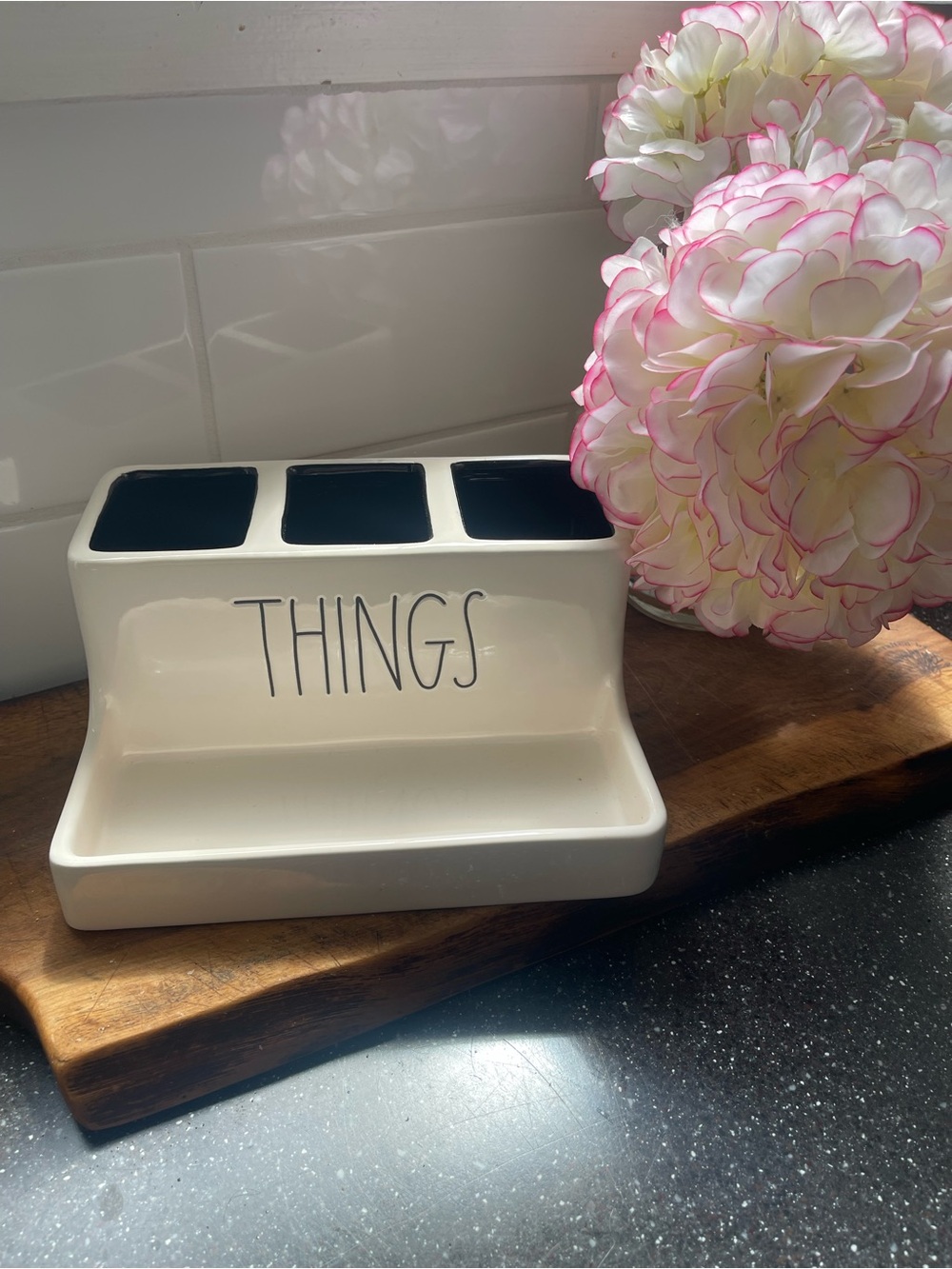 Rae Dunn Ceramic “Things” Vanity Organizer